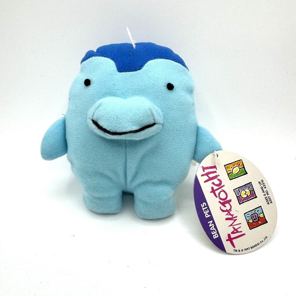 Bandai Tamagotchi Bean Pets Blue Plush Toy 1st Generation W Tag